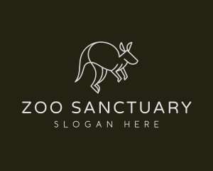 Kangaroo Animal Zoo logo design