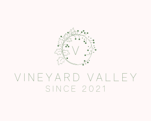 Nature Vineyard Leaf logo design