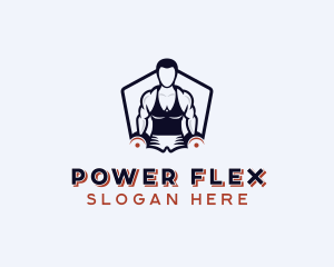 Muscular Strong Man logo