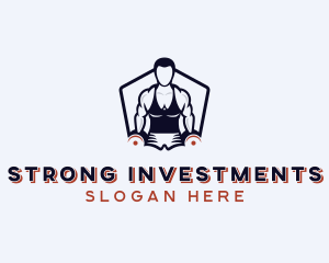 Muscular Strong Man logo