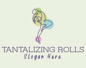 Dance Yoga Monoline logo design