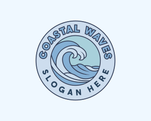 Waves Surfing Resort logo design