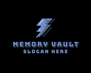 Pixelated Lightning Arcade logo