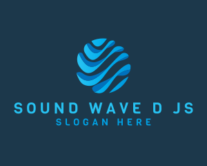 Globe Wave Business logo design