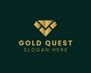 Gold Luxury Diamond logo design