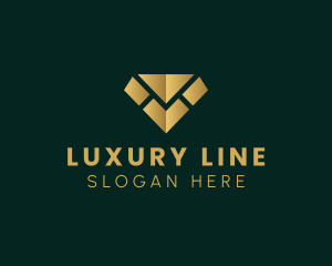 Gold Luxury Diamond logo design