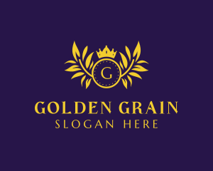 Golden Luxury Crown  logo design