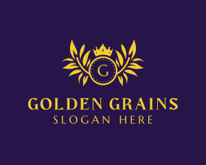 Golden Luxury Crown  logo design