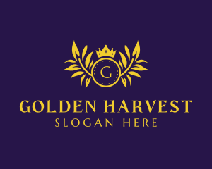 Golden Luxury Crown  logo design