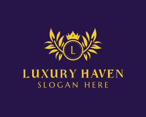 Golden Luxury Crown  logo design