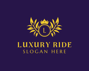 Golden Luxury Crown  logo design