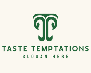 Leaf Column Garden logo design