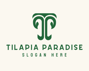 Leaf Column Garden logo design