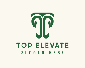 Leaf Column Garden logo design