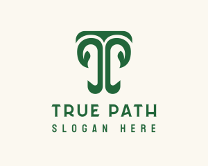 Leaf Column Garden logo design