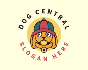 Dog Baseball Cap logo design