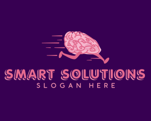 Fast Running Brain logo design