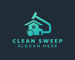 Vacuum House Cleaning logo design