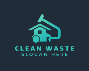 Vacuum House Cleaning logo design