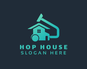 Vacuum House Cleaning logo design