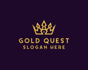 Gold Diamond Crown logo design