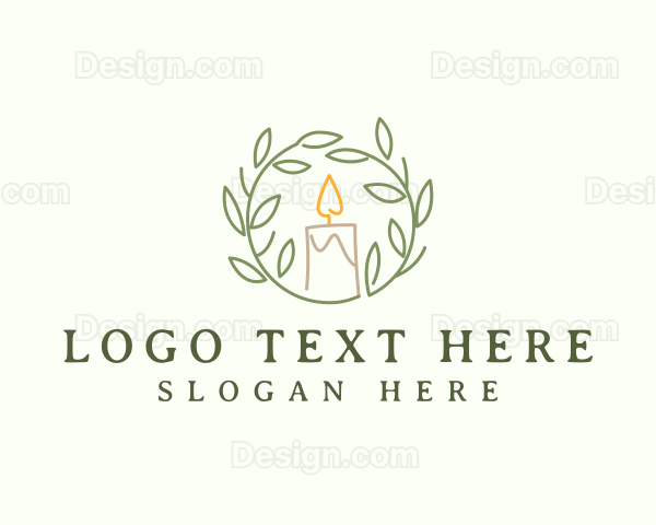 Wreath Candle Light Logo