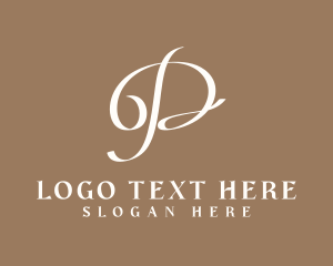 Elegant Cursive Letter P logo