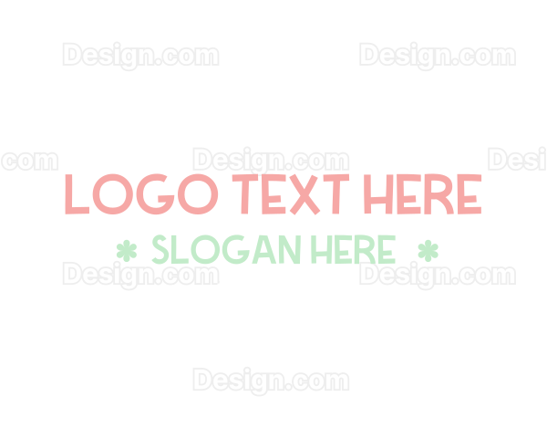 Cute Pastel Wordmark Logo