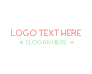 Cute Pastel Wordmark logo