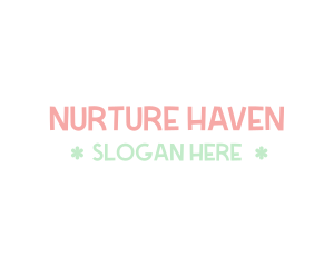 Cute Pastel Wordmark Logo