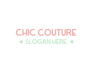 Cute Pastel Wordmark logo design