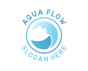 Flowing Gradient Wave logo design