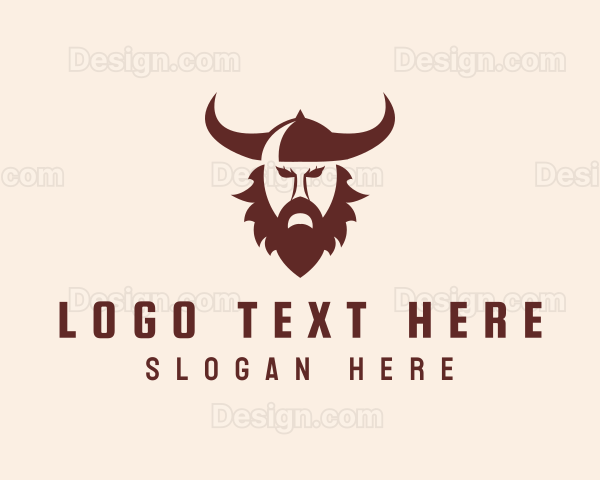 Angry Viking Head Logo