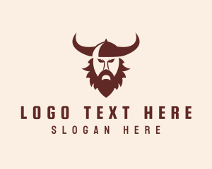 Angry Viking Head logo