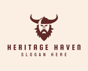 Angry Viking Head logo design