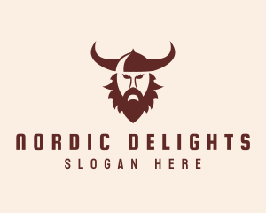 Angry Viking Head logo design