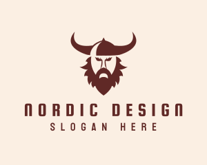 Angry Viking Head logo design