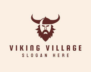 Angry Viking Head logo design