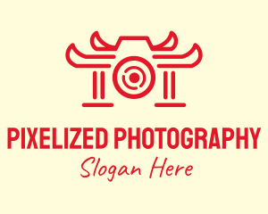 Temple Camera Lens logo design