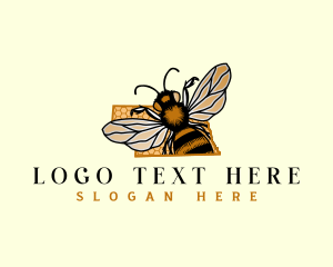 Honeybee Nebraska Insect logo