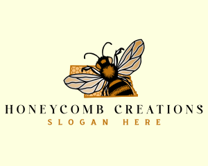 Honeybee Nebraska Insect logo design