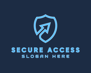 Security Shield Arrow logo design