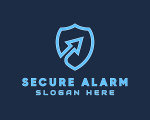 Security Shield Arrow logo design