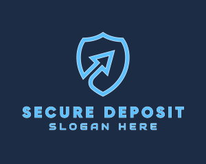 Security Shield Arrow logo design