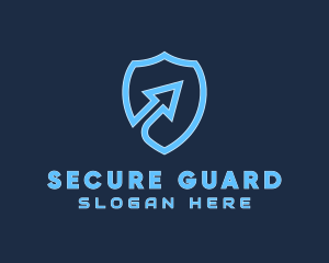 Security Shield Arrow logo design