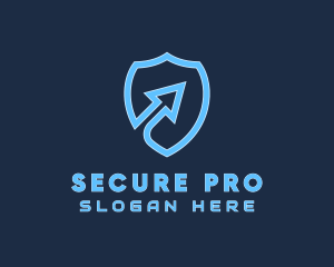 Security Shield Arrow logo design