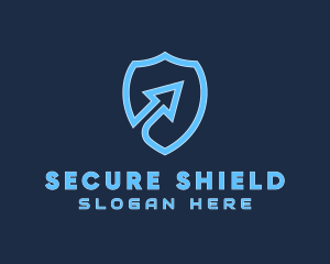 Security Shield Arrow logo design