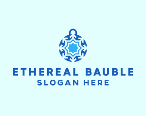 Crystal Ball Snowflake logo design