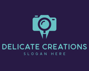 Magnifying Glass Camera  logo design