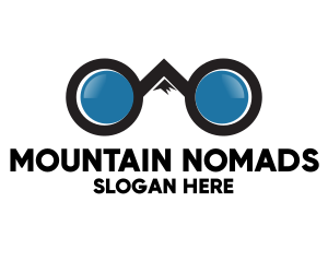 Mountain Binocular Lens logo design